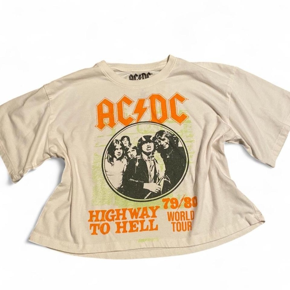 Hybrid Apparel AC/DC Crop Tee